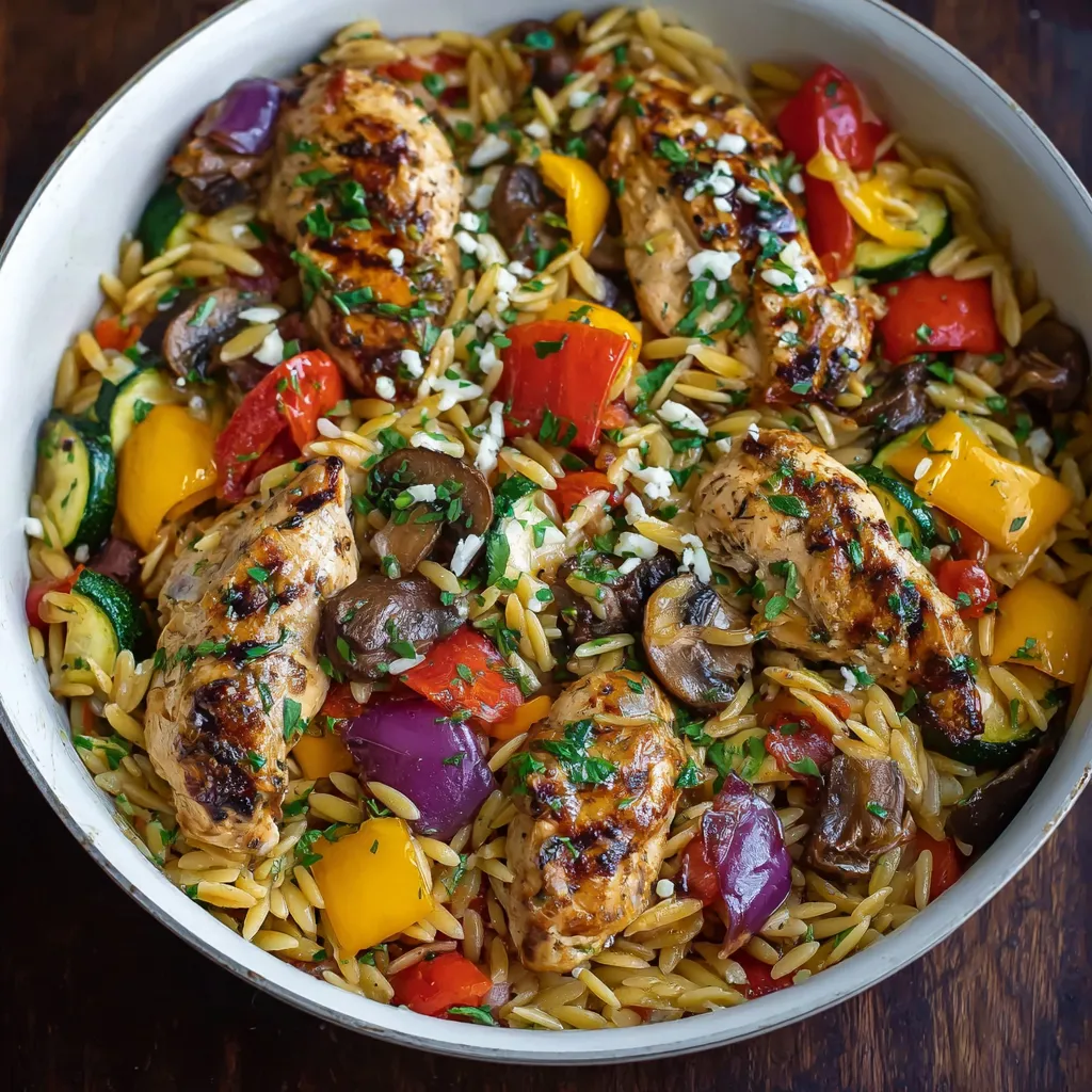 A plate of chicken and vegetables.