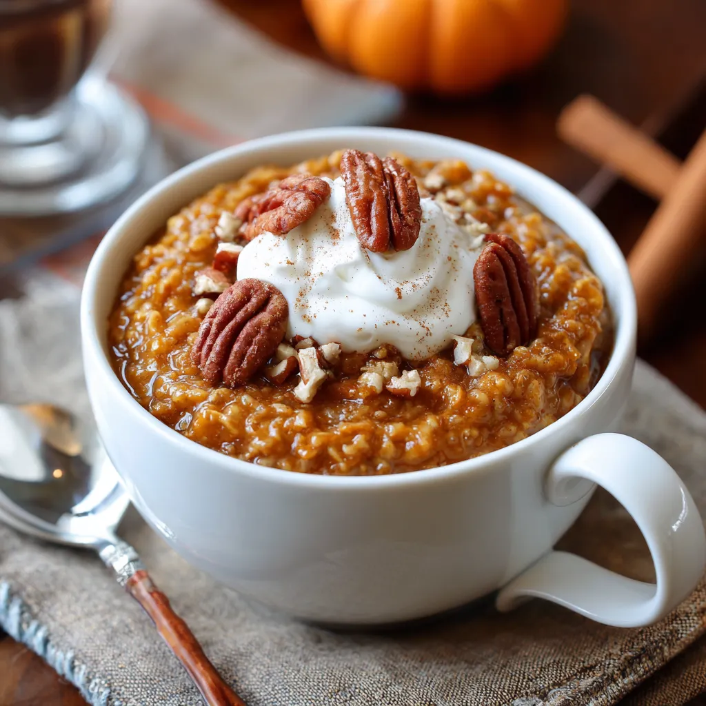 A cup of oatmeal with nuts and whipped cream.