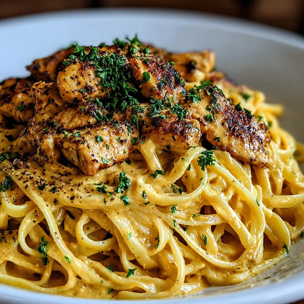 A plate of food with chicken and pasta.