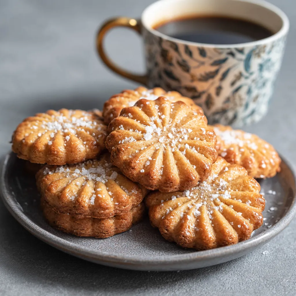 A plate of French salted butter cookies.