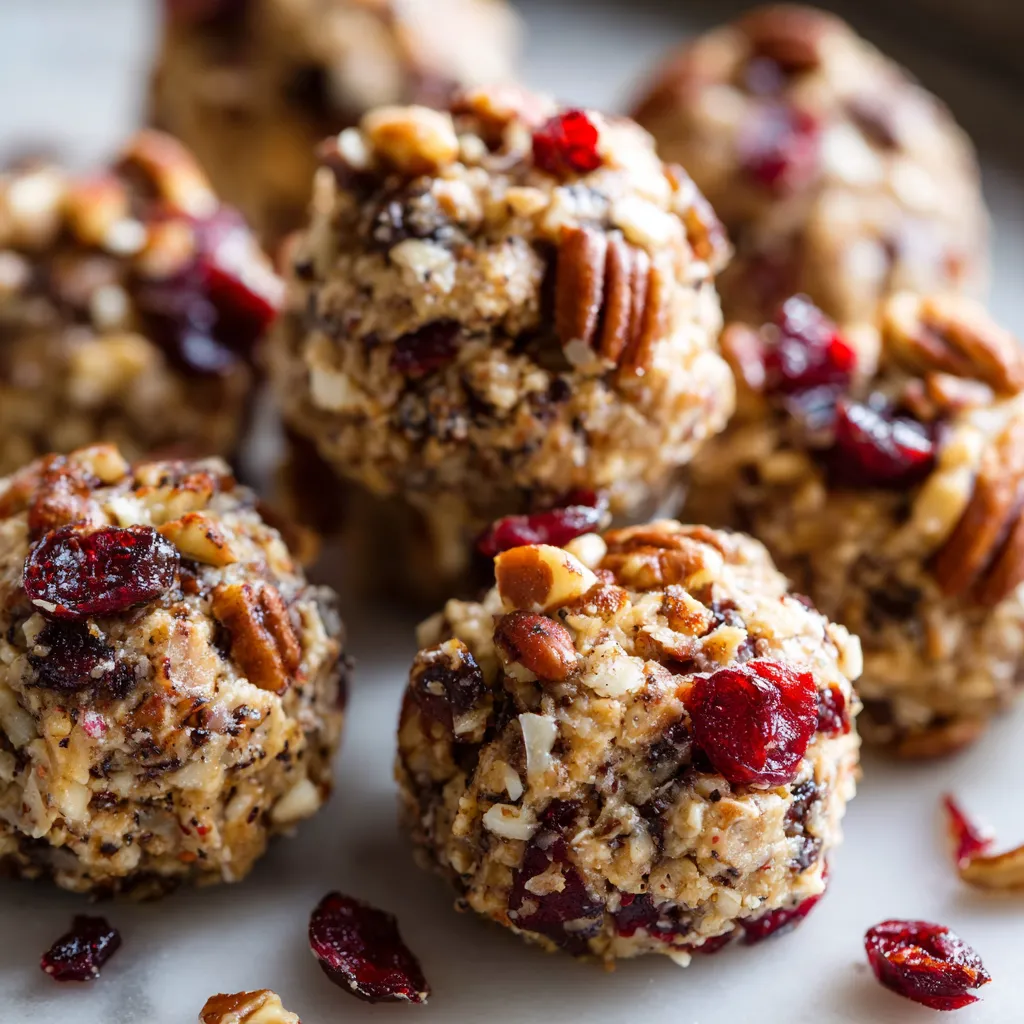 A plate of cranberry pecan cookies.