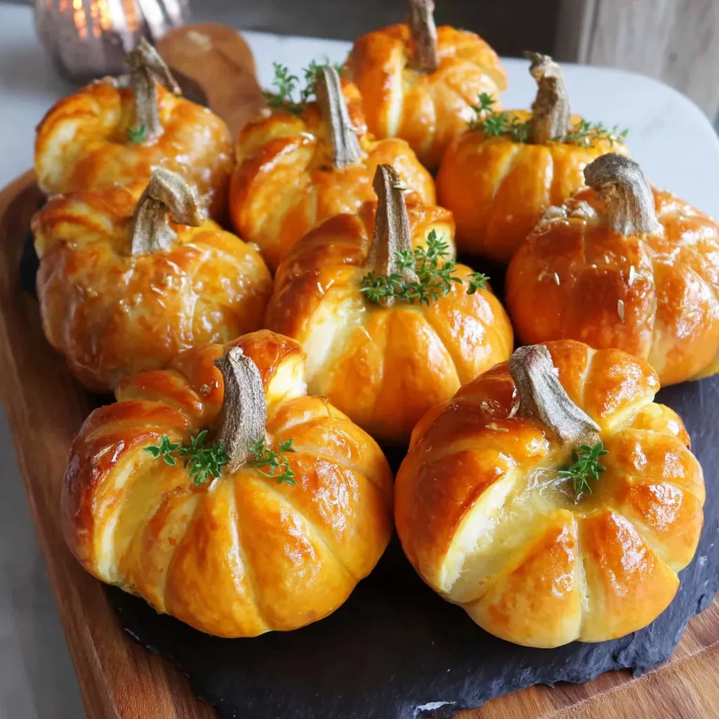 A tray of crescent pumpkins.