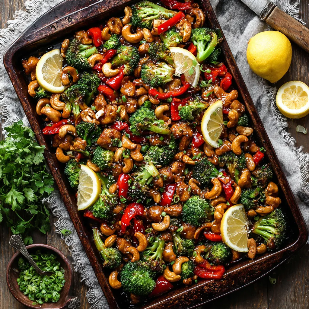 A pan of chicken and broccoli.