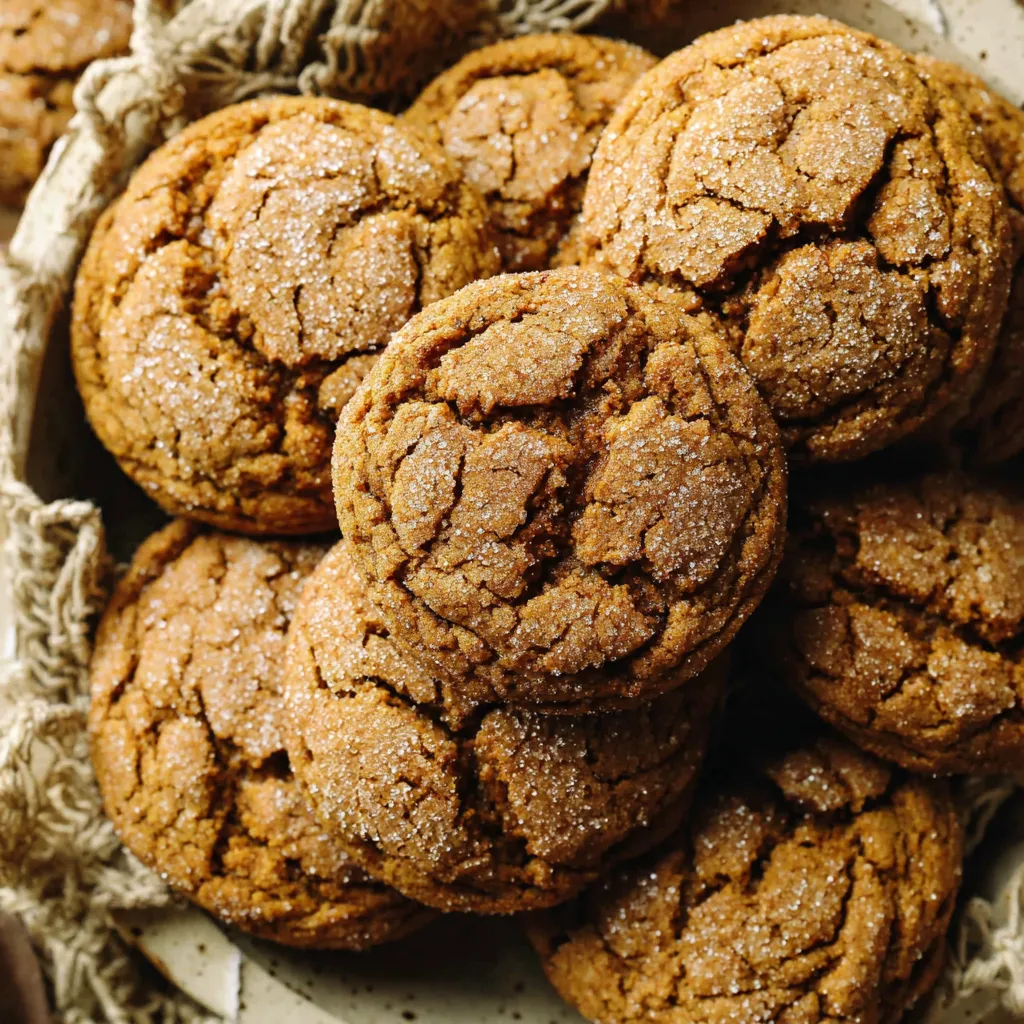 A plate of brown butter and maple chewy pumpkin cookies.