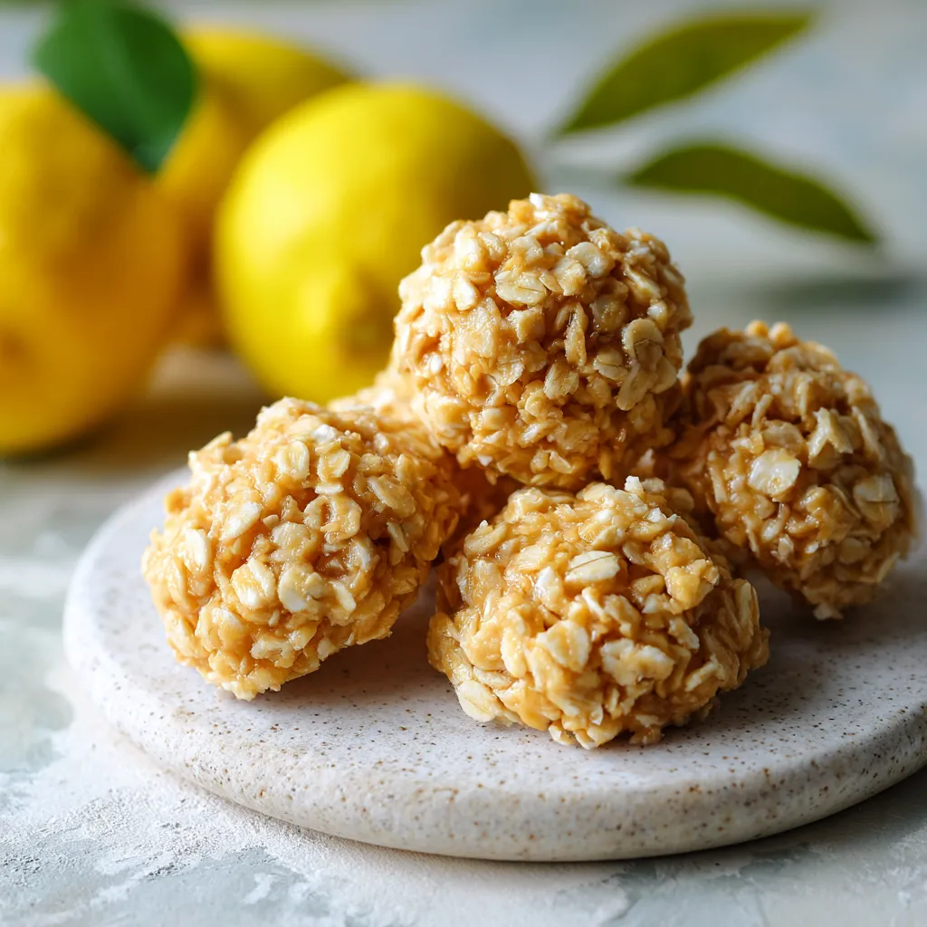 Lemon Oatmeal No-Bake Cookies.