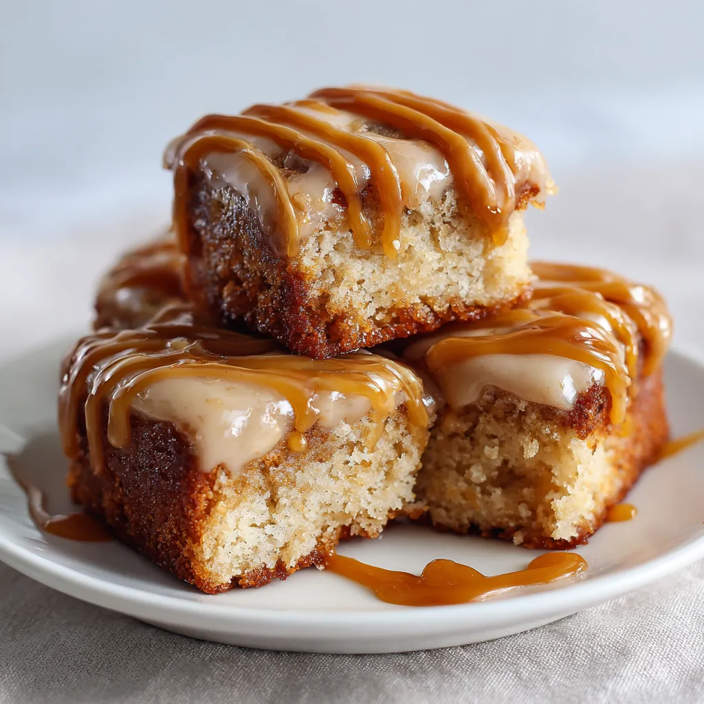 Three soft baked maple donut bars.