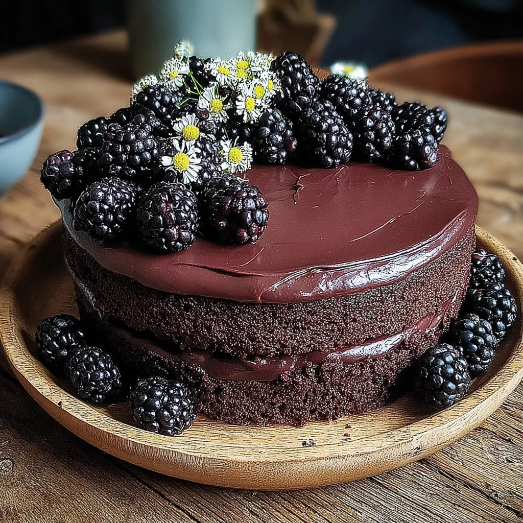 A slice of blackberry velvet gothic cake.