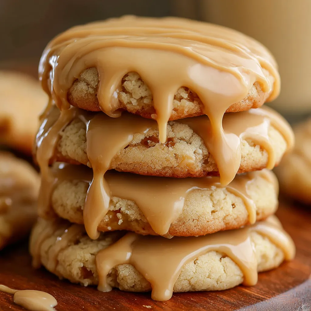 A stack of soft maple cookies.