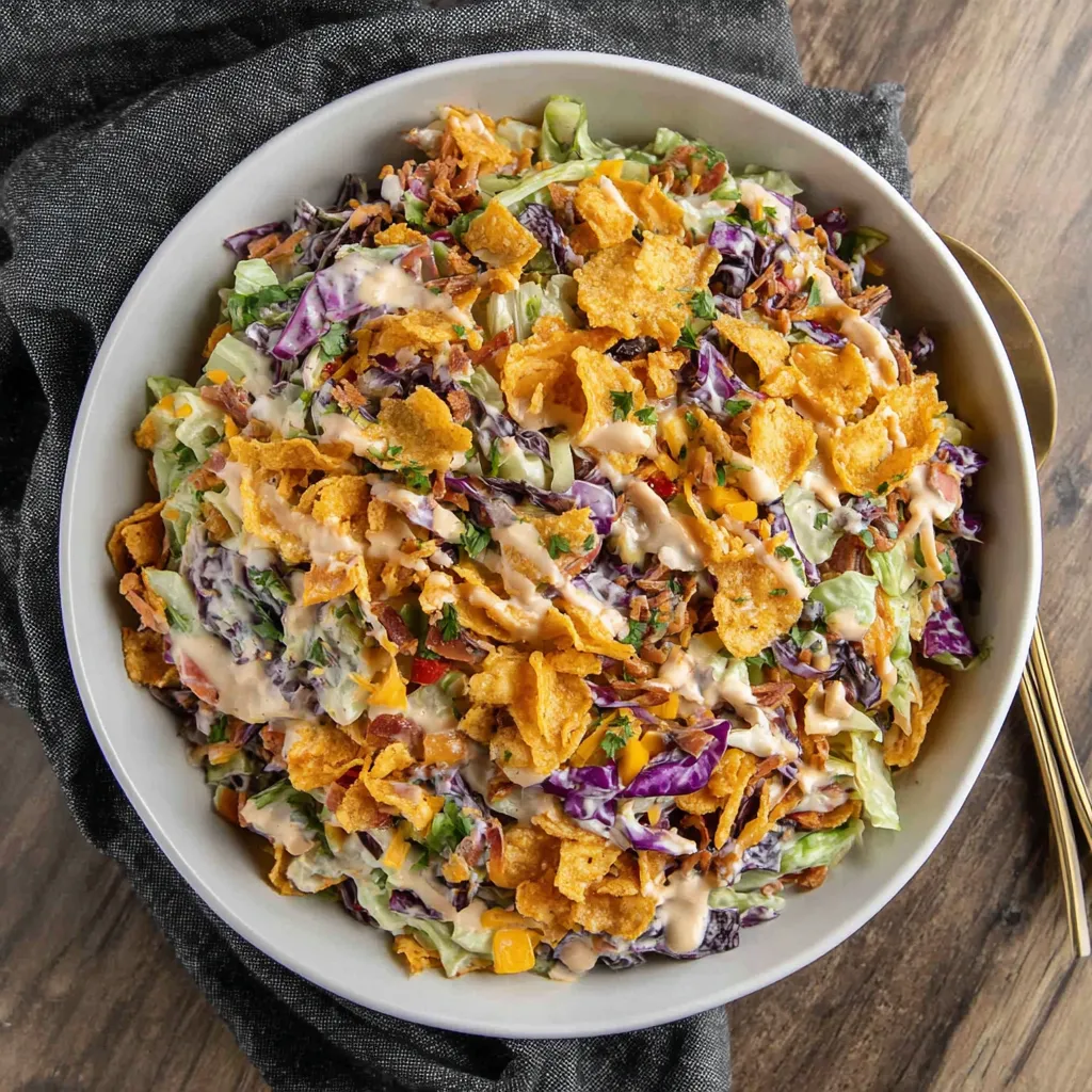 A bowl of Frito Cowboy Cabbage.
