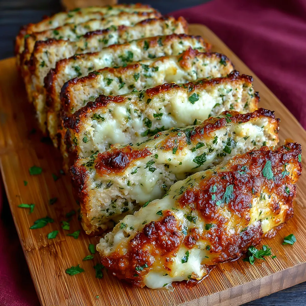 A piece of Parmesan chicken meatloaf.