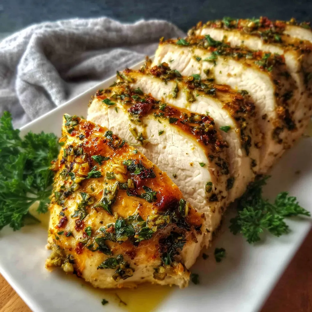 A Butterball Turkey Breast Roast in a crock pot.