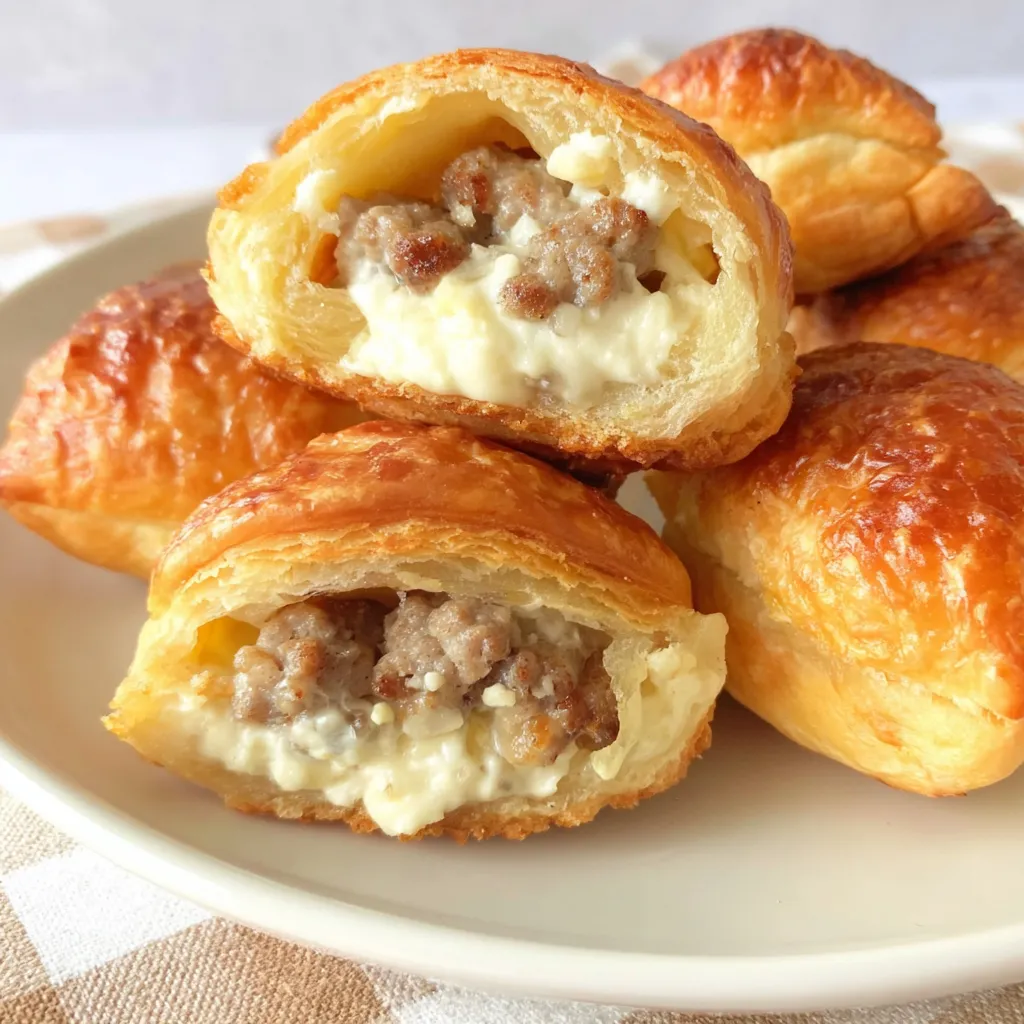A plate of sausage and cream cheese bites.