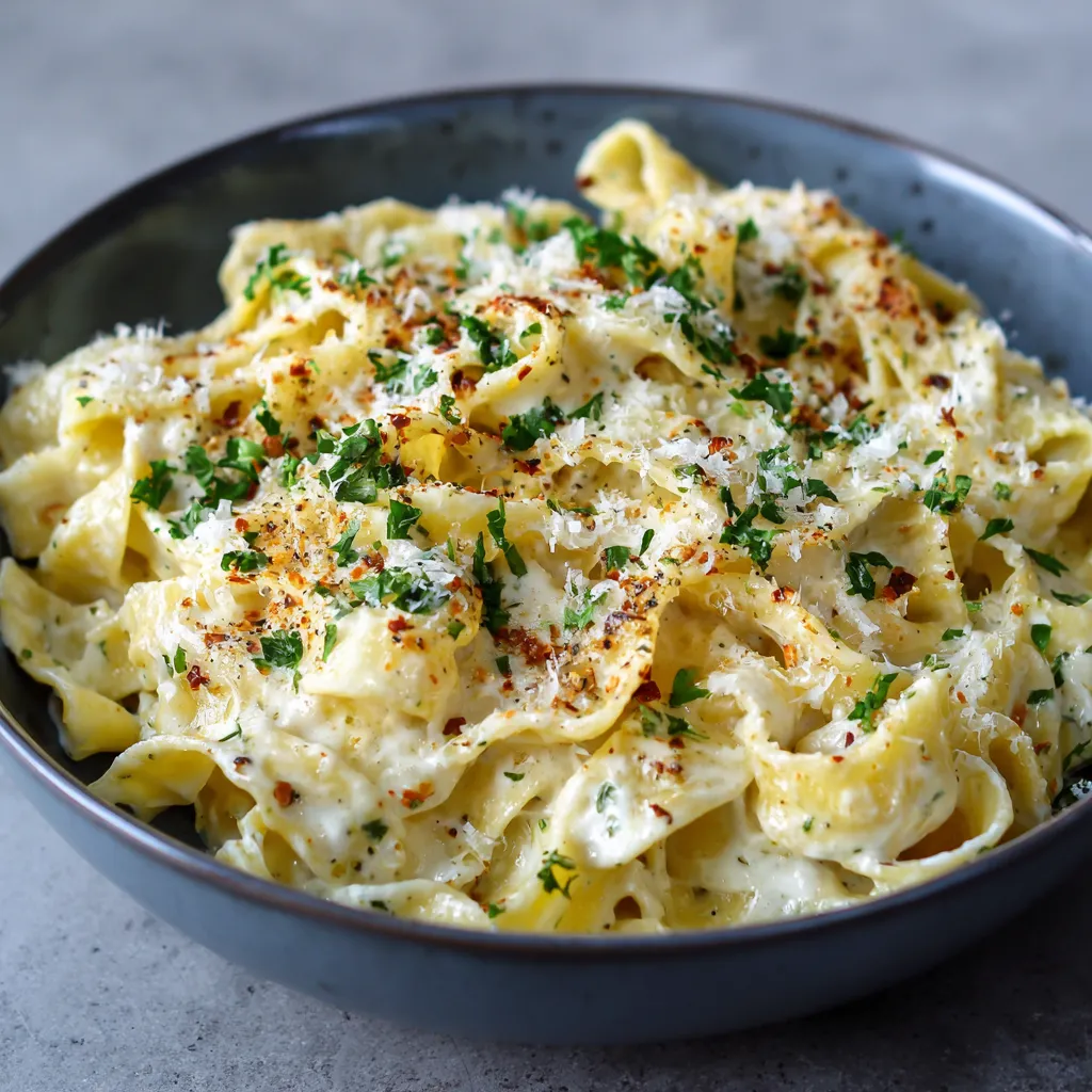 A bowl of creamy Boursin pasta.