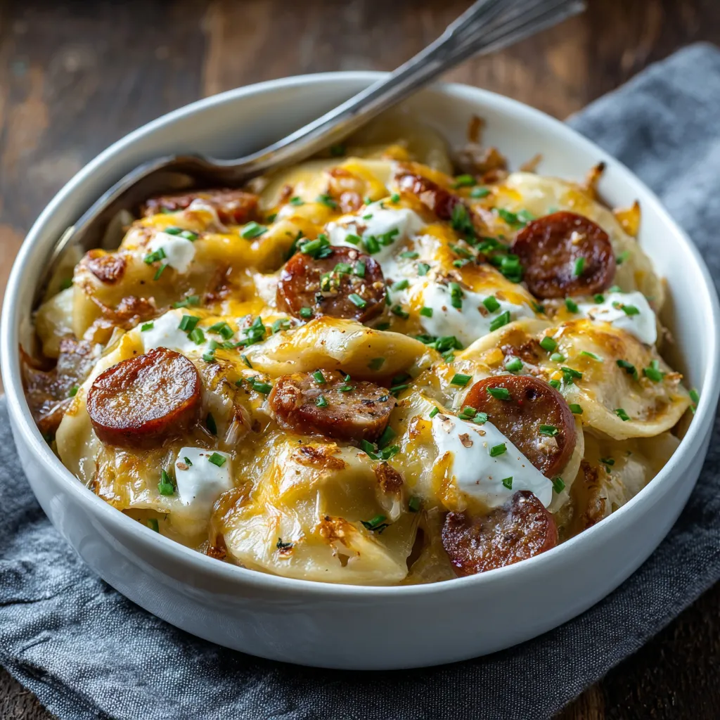 A bowl of food with a spoon in it.