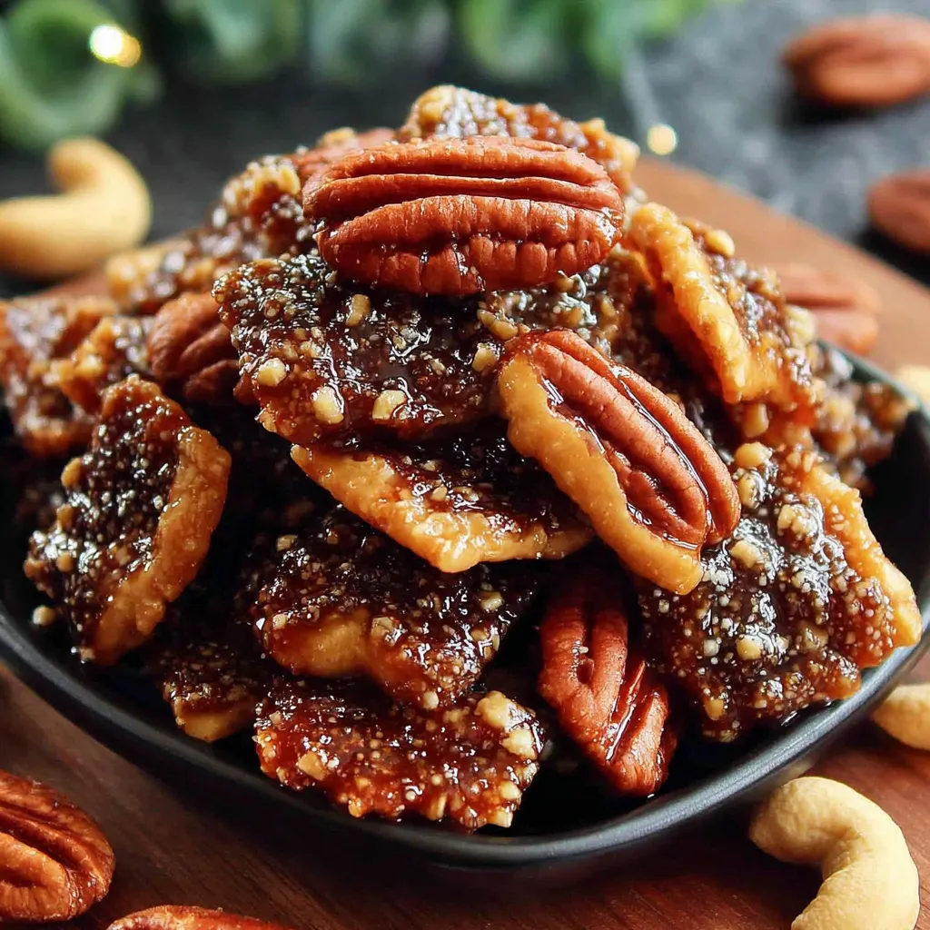 A bowl of praline crunch.