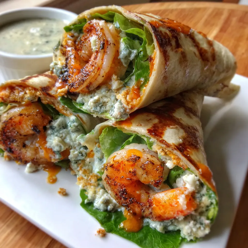 Grilled Shrimp Caesar Wraps.