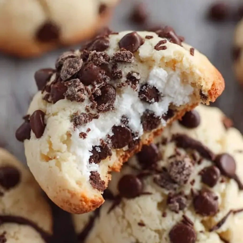 A cookie with white and brown icing.
