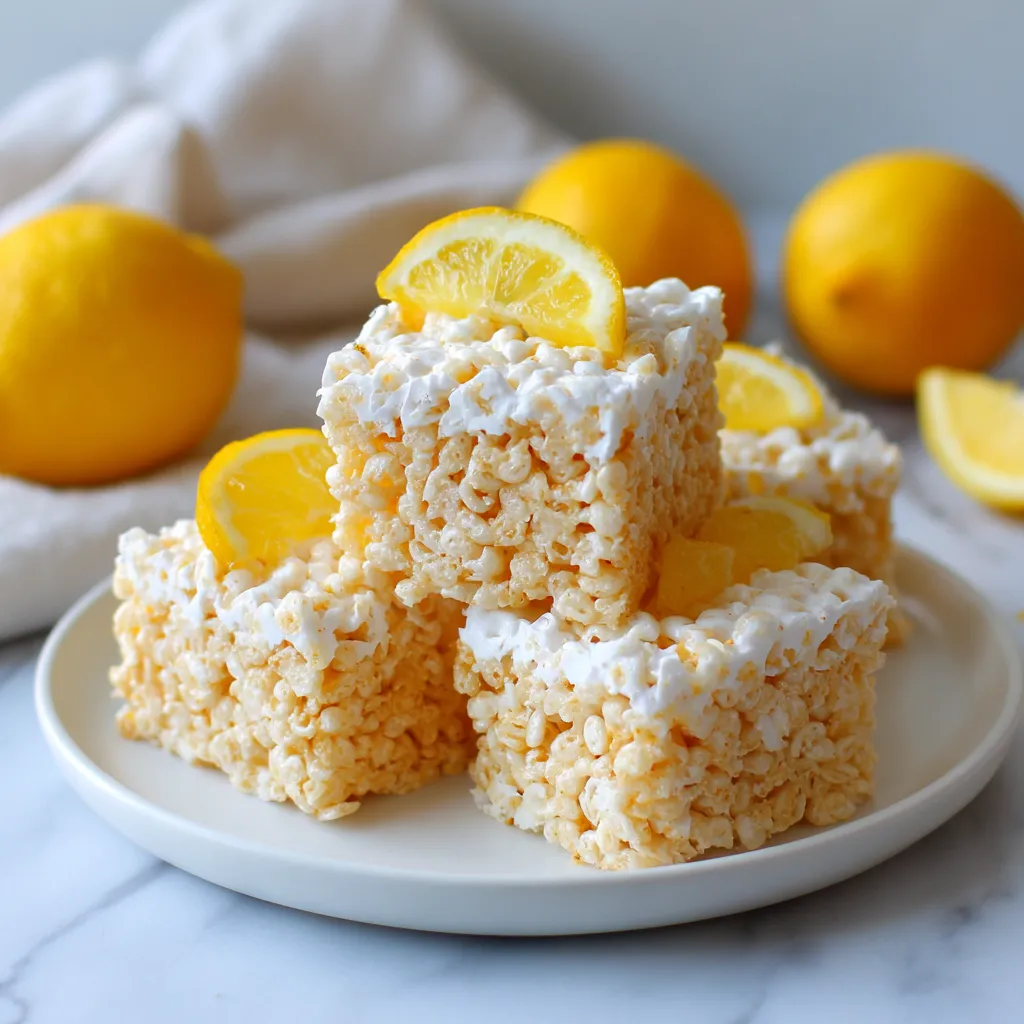 Lemon Rice Krispy Treats.
