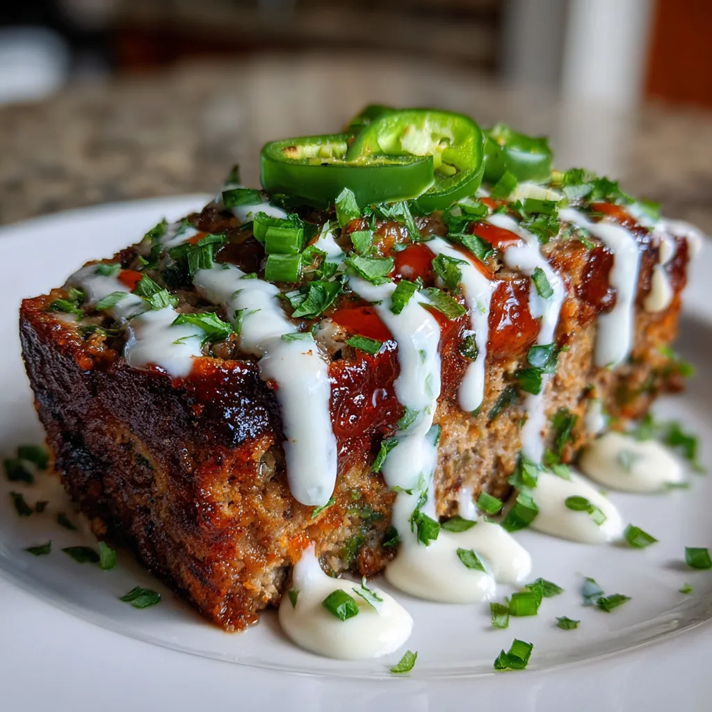 A plate of food with a jalapeno pepper on top.