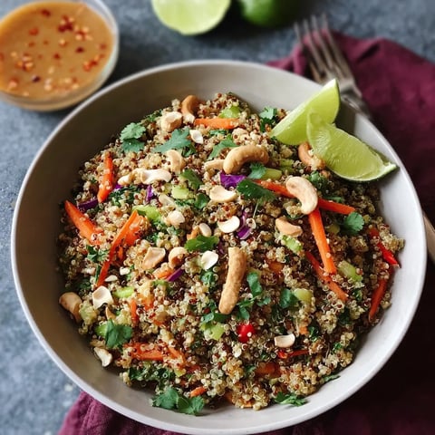 A bowl of Thai Quinoa Crunch Salad.