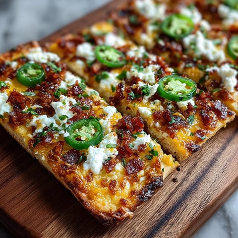 A flatbread with jalapenos on it.