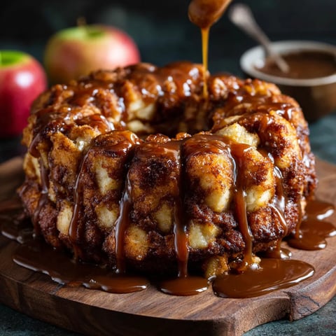 A close up of a delicious apple fritter monkey bread.